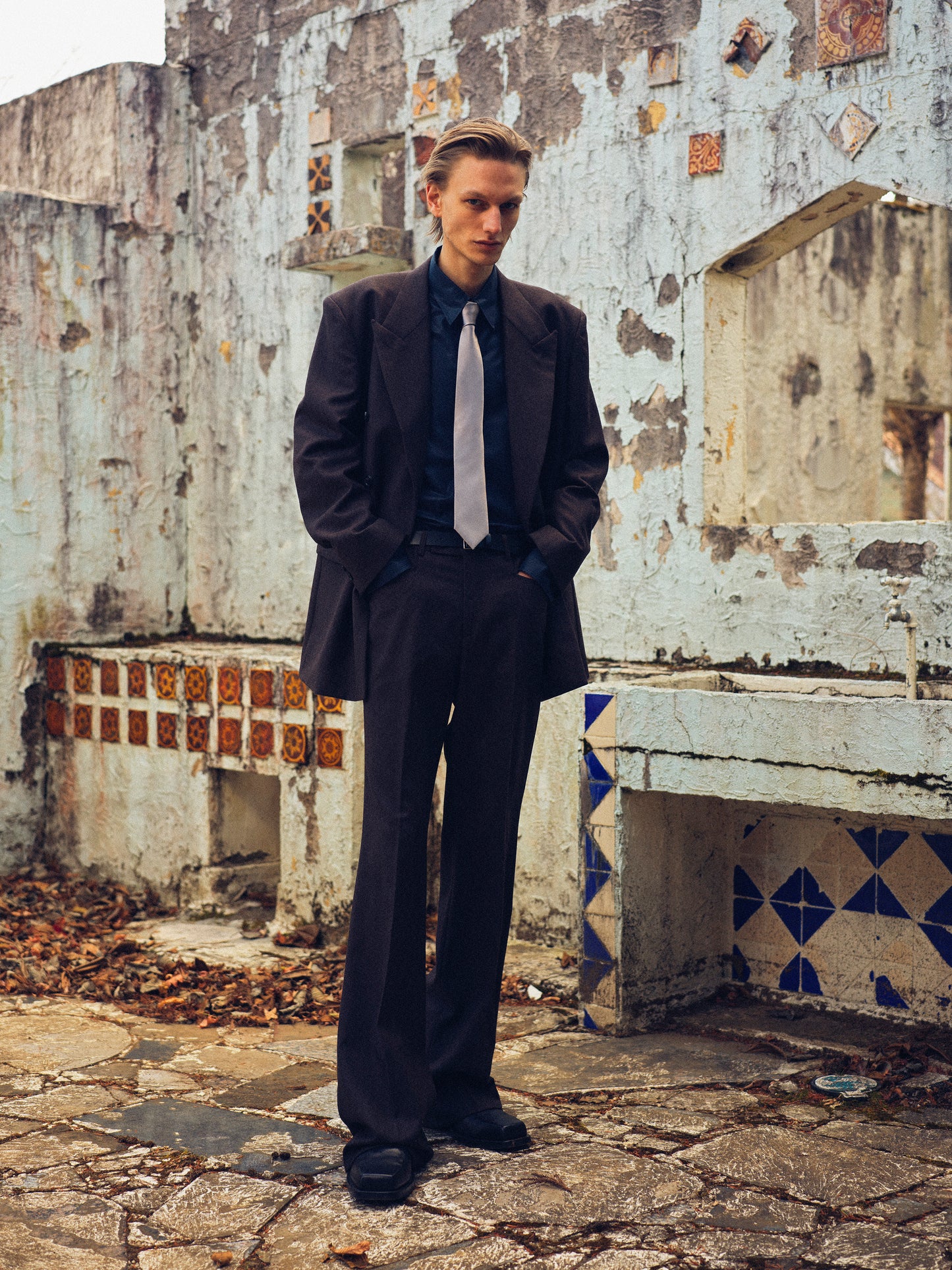 【SAMPLE】 Wool Loose Jacket _ BROWN