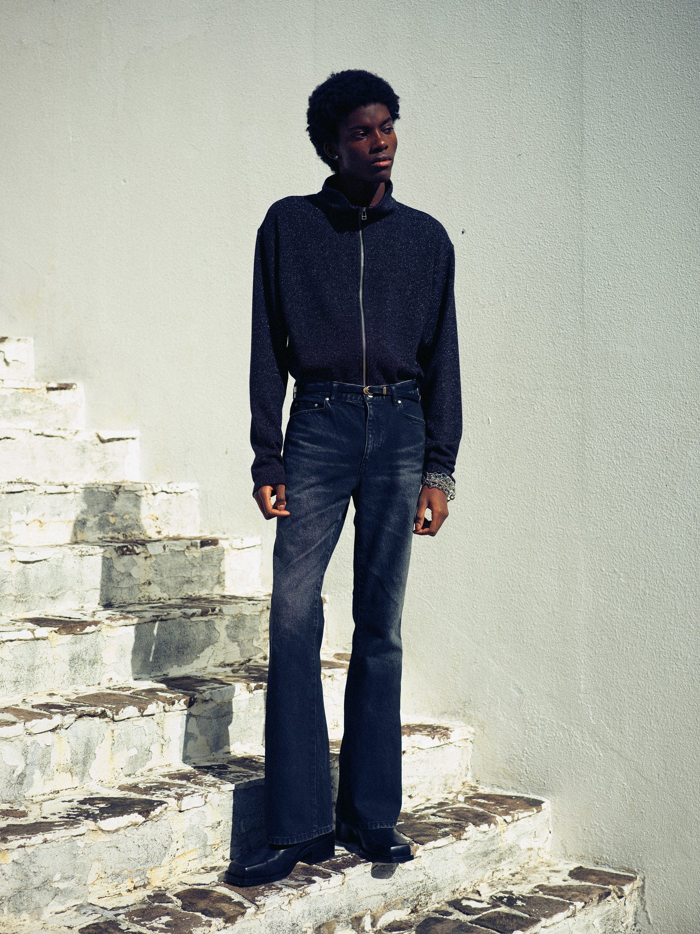 Flocky Straight Denim