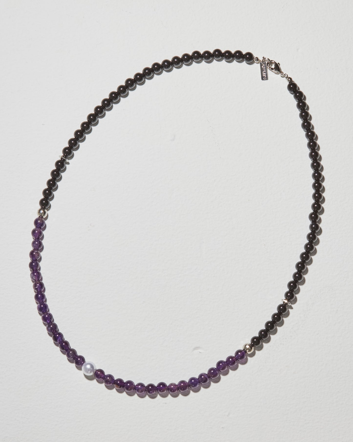 【SAMPLE】Onyx × Amethyst Necklace _ Purple