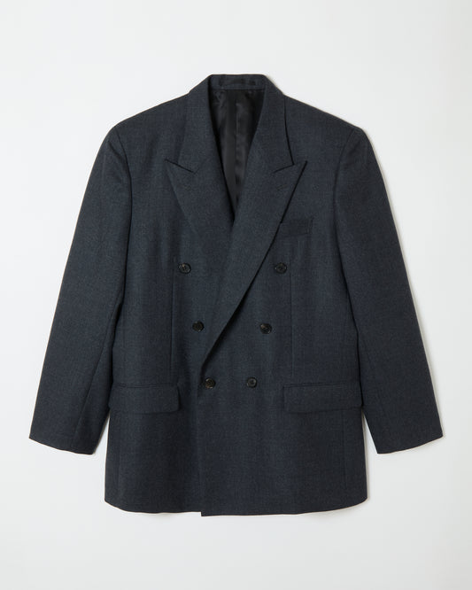 Wool Double Breasted Jacket _ GREY