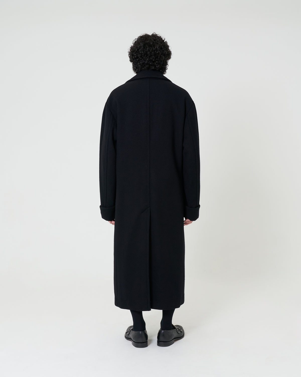 Tweed Long Coat _ BLACK