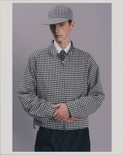 Gingham Harrington Blouson _ BLACK