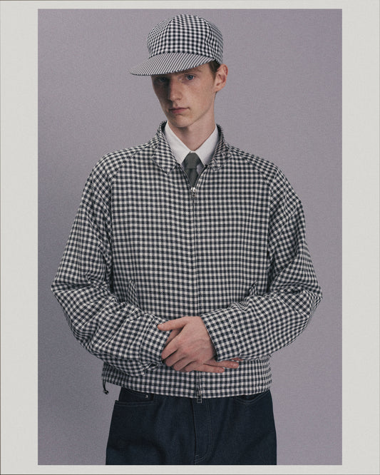 Gingham Harrington Blouson _ BLACK