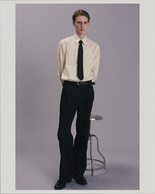 In-tucked Chino Trousers _ BLACK