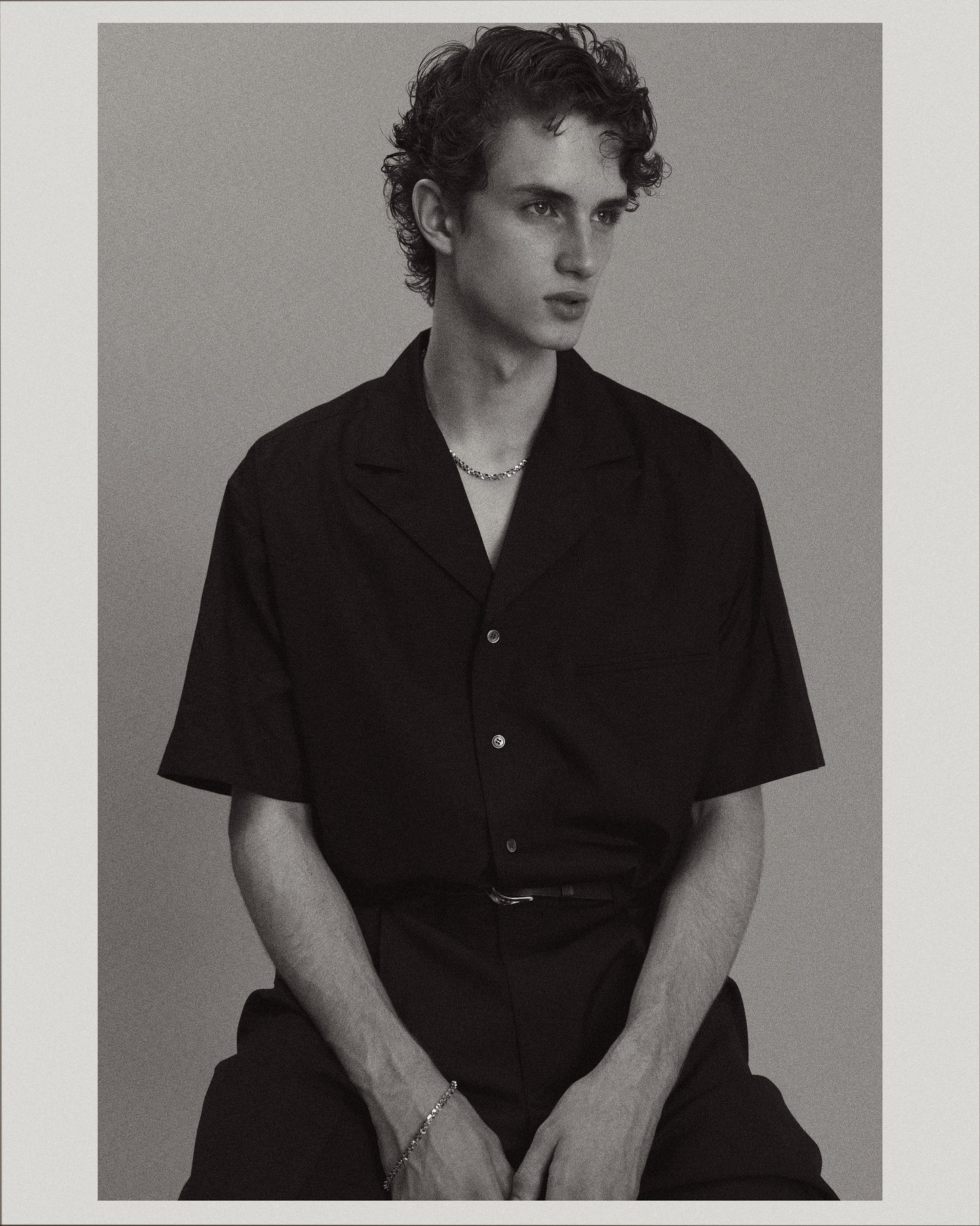 Peaked Lapel Shirts _ BLACK