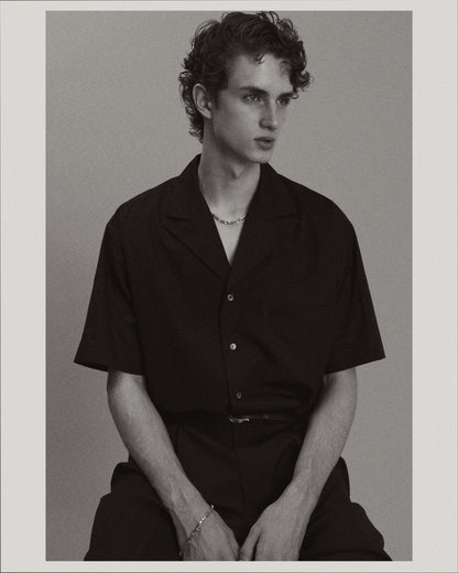 Peaked Lapel Shirts _ BLACK