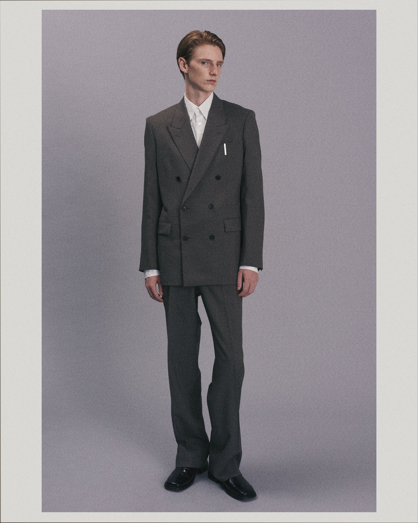 Wool Straight Trousers _ GREY