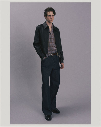 Notched Lapel Shirts _ Blue