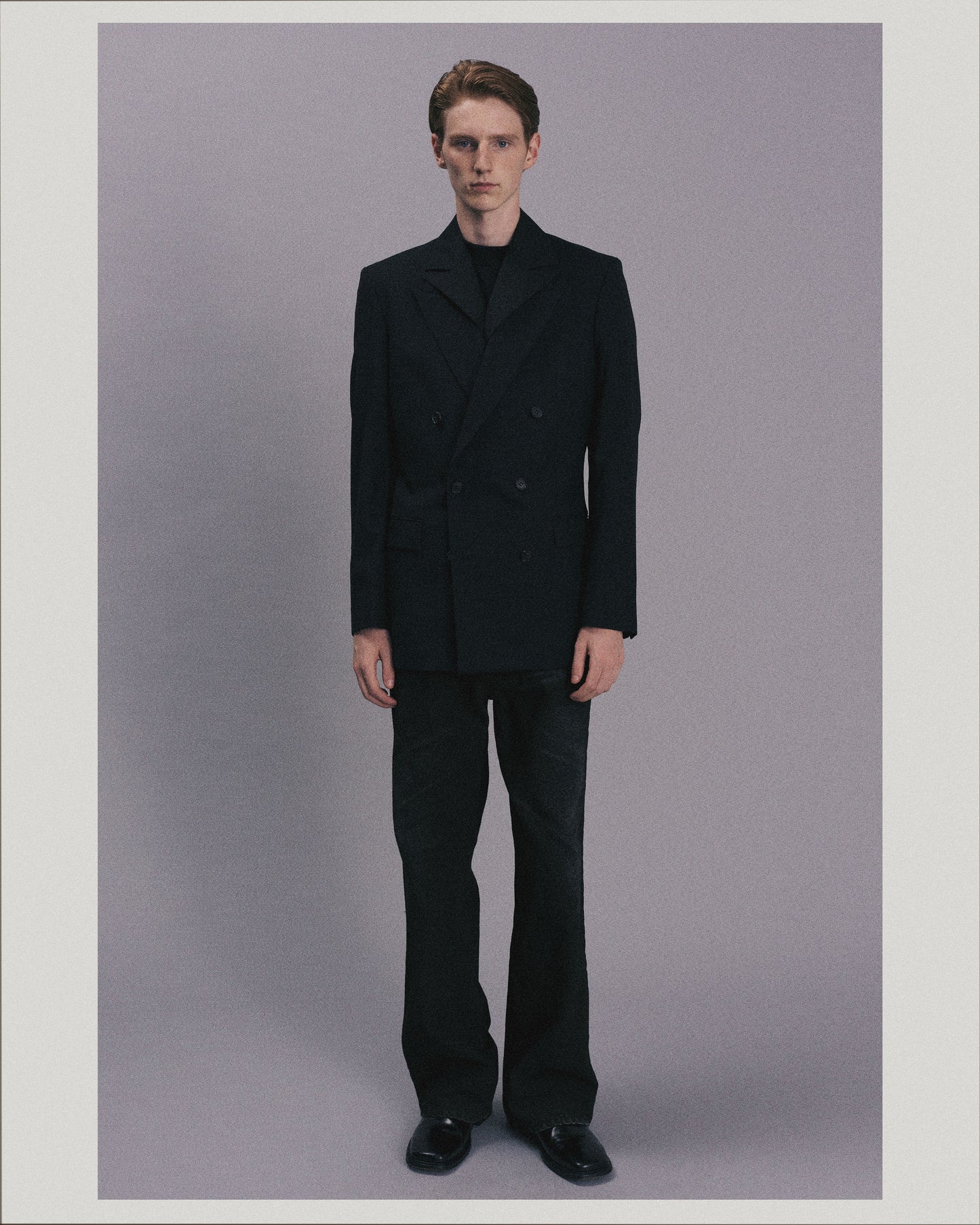 Wool Double Breasted Jacket _ BLACK