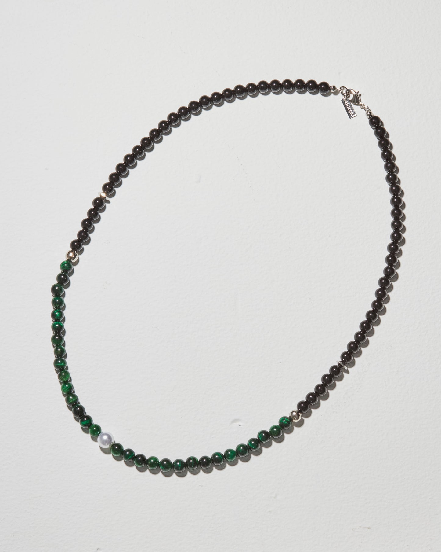【SAMPLE】Onyx × Green Tiger Necklace _ GREEN