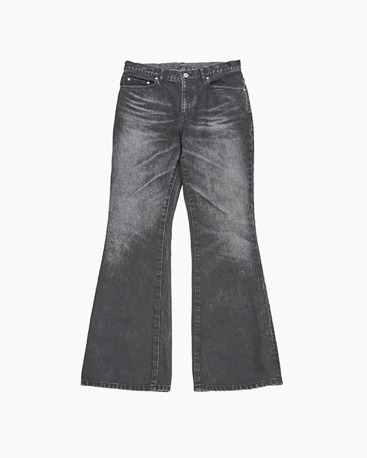 【SAMPLE】 Flocky Flare Denim _ BLACK