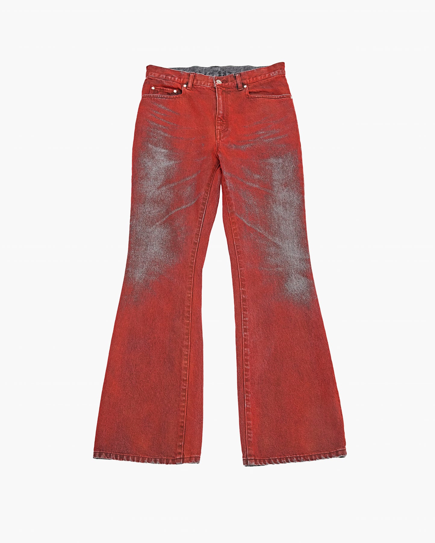 【SAMPLE】 Flocky Flare Denim _ RED