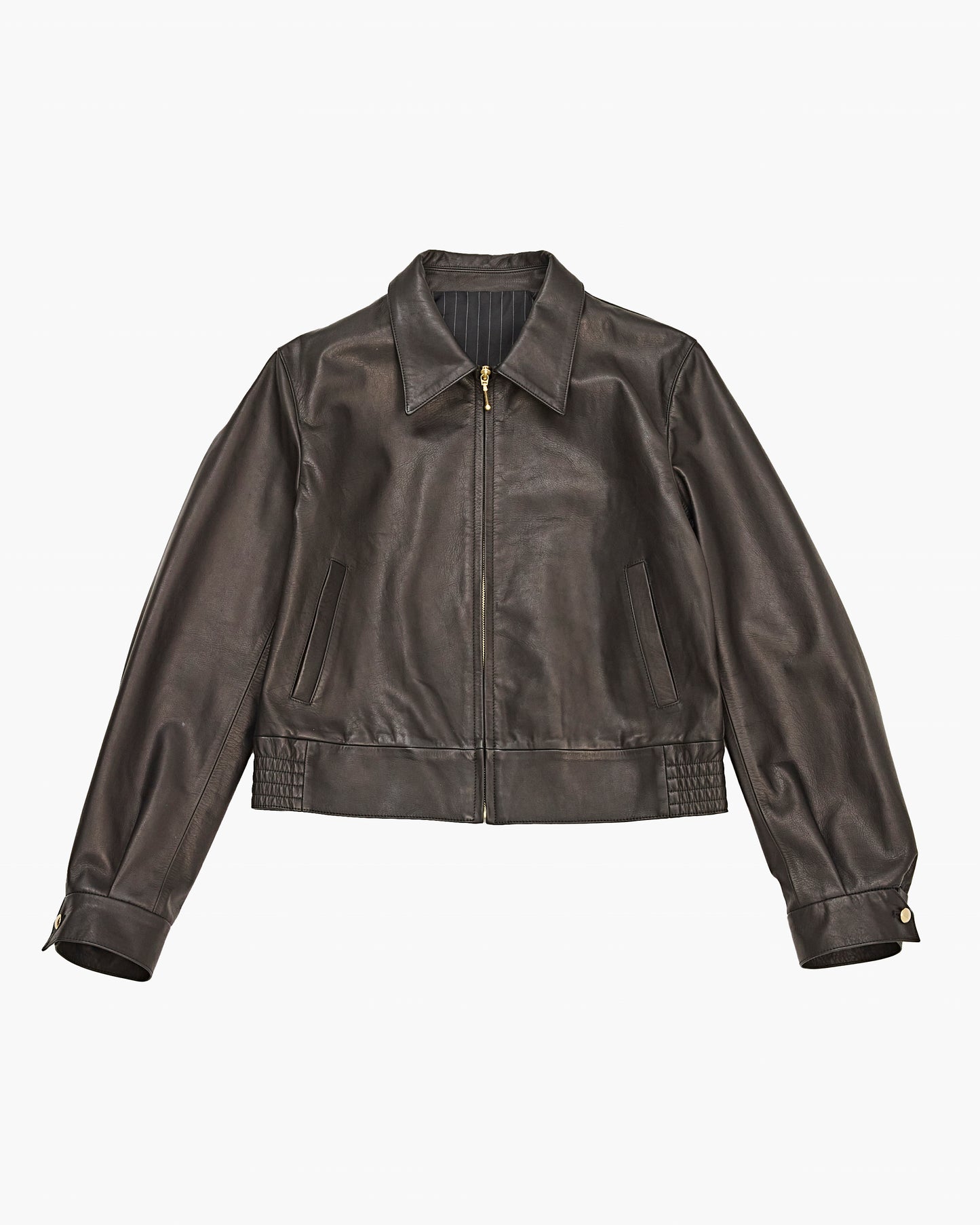 Leather Harrington Jacket