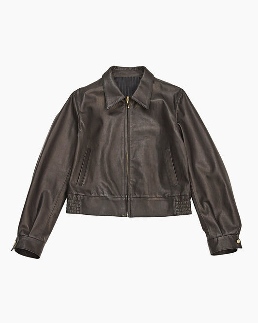 Leather Harrington Jacket