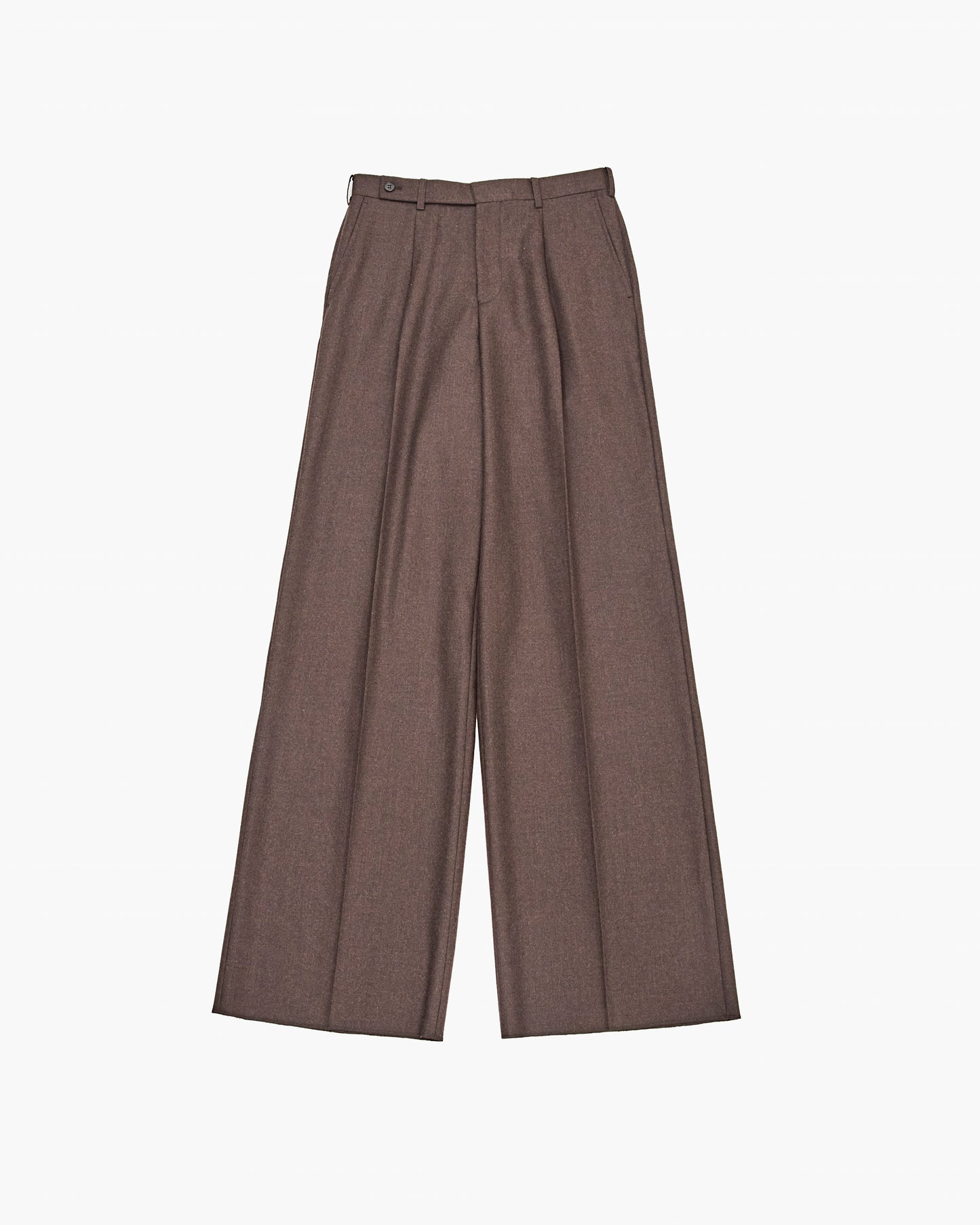 【SAMPLE】 Wool Wide Trousers _ BROWN