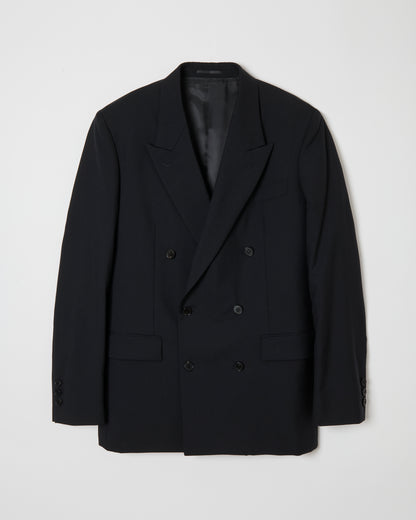 Wool Double Breasted Jacket _ BLACK
