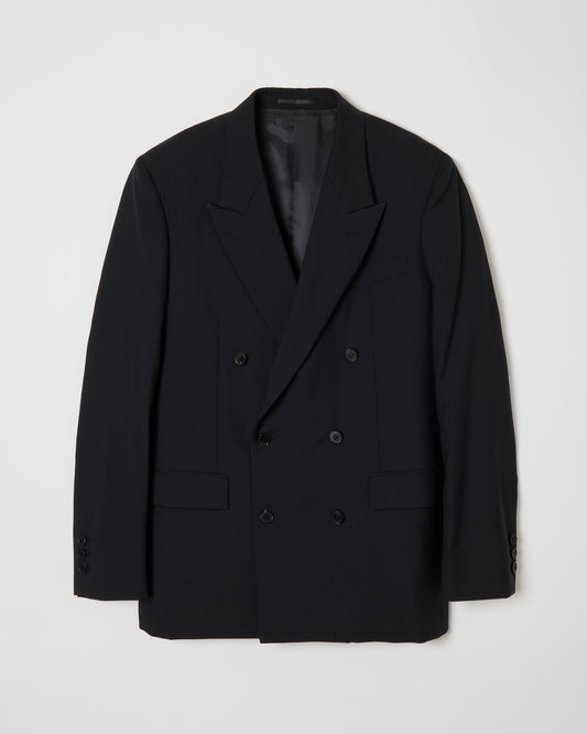 Wool Double Breasted Jacket _ BLACK