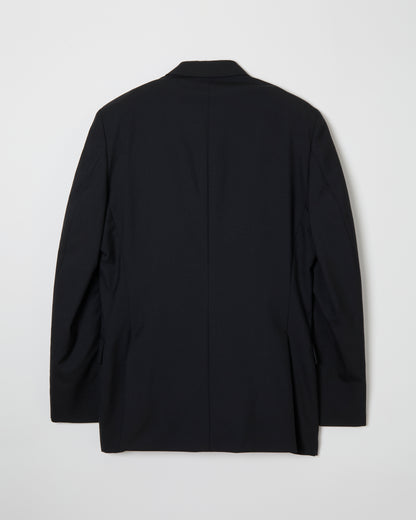Wool Double Breasted Jacket _ BLACK