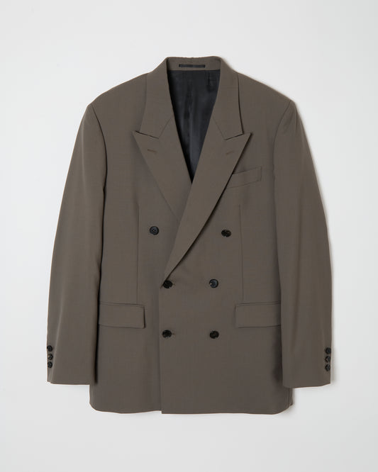 Wool Double Breasted Jacket _ GREY