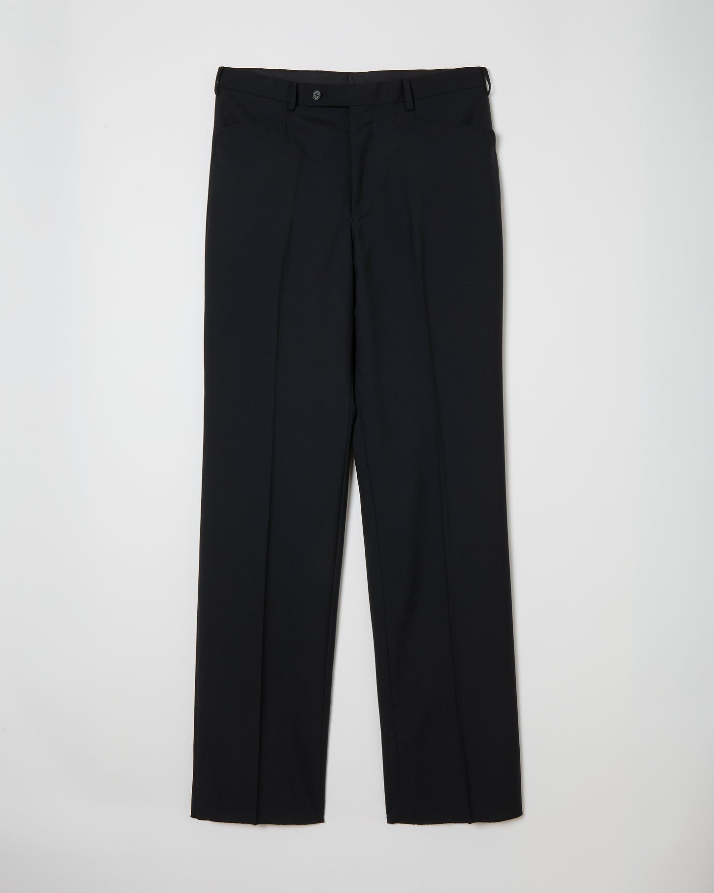Wool Straight Trousers _ BLACK