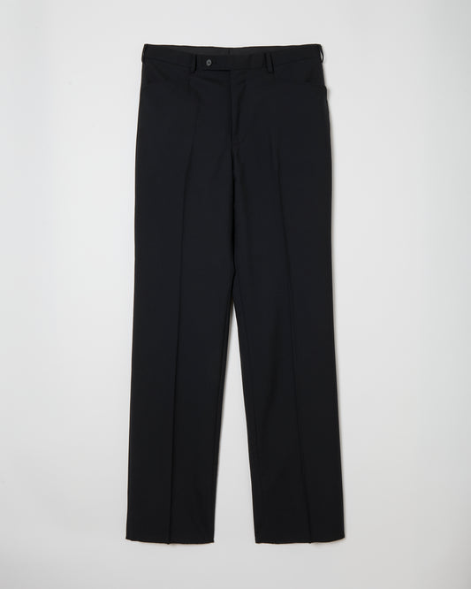 Wool Straight Trousers _ BLACK