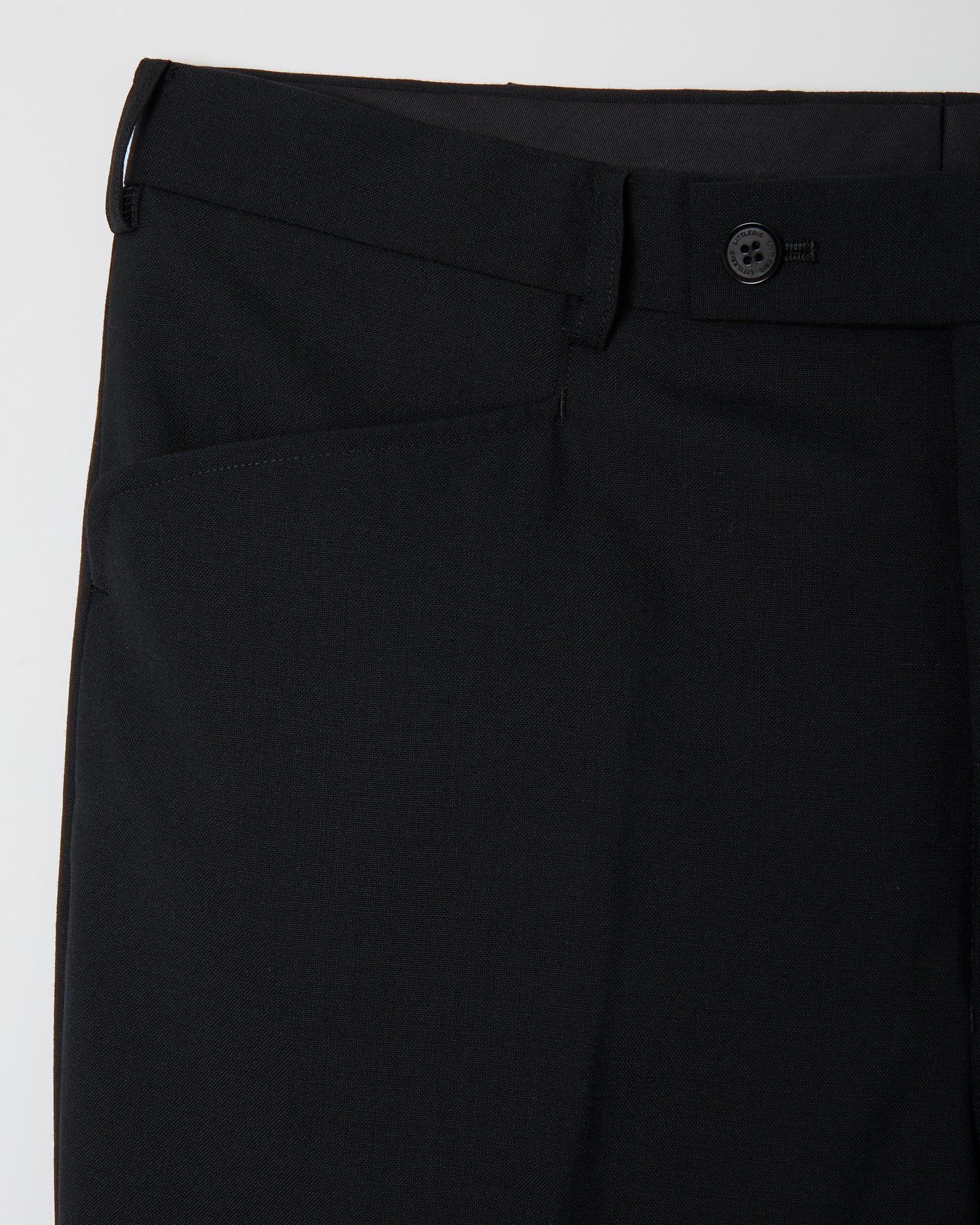 Wool Straight Trousers _ BLACK