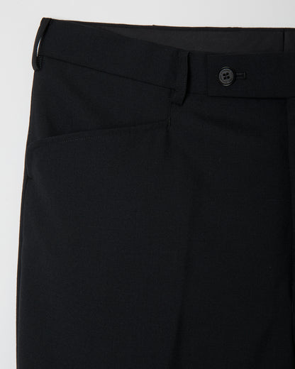 Wool Straight Trousers _ BLACK