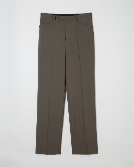 Wool Straight Trousers _ GREY
