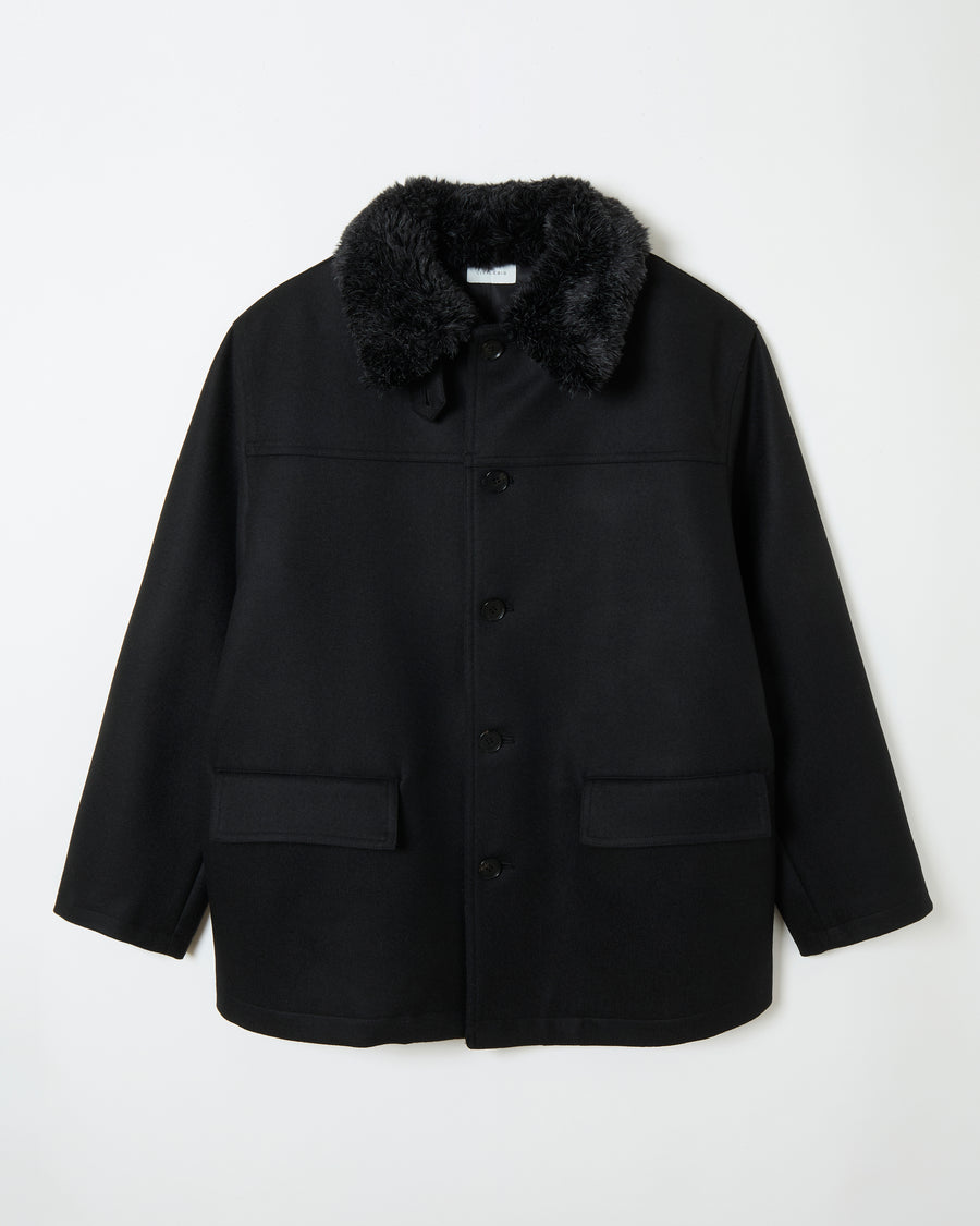 Wool Car Coat _ BLACK