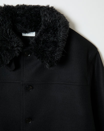 Wool Car Coat ‗ BLACK