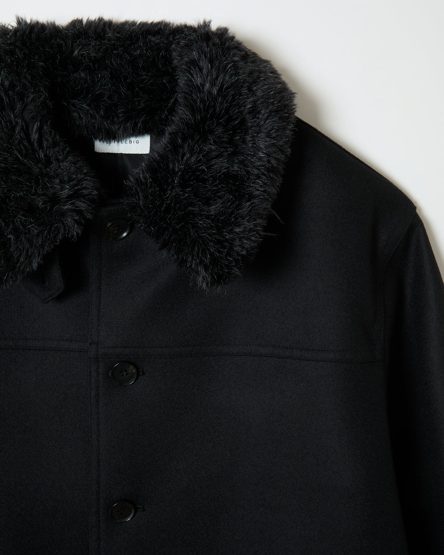 Wool Car Coat _ BLACK