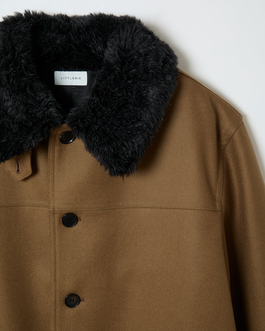 Wool Car Coat _ BROWN
