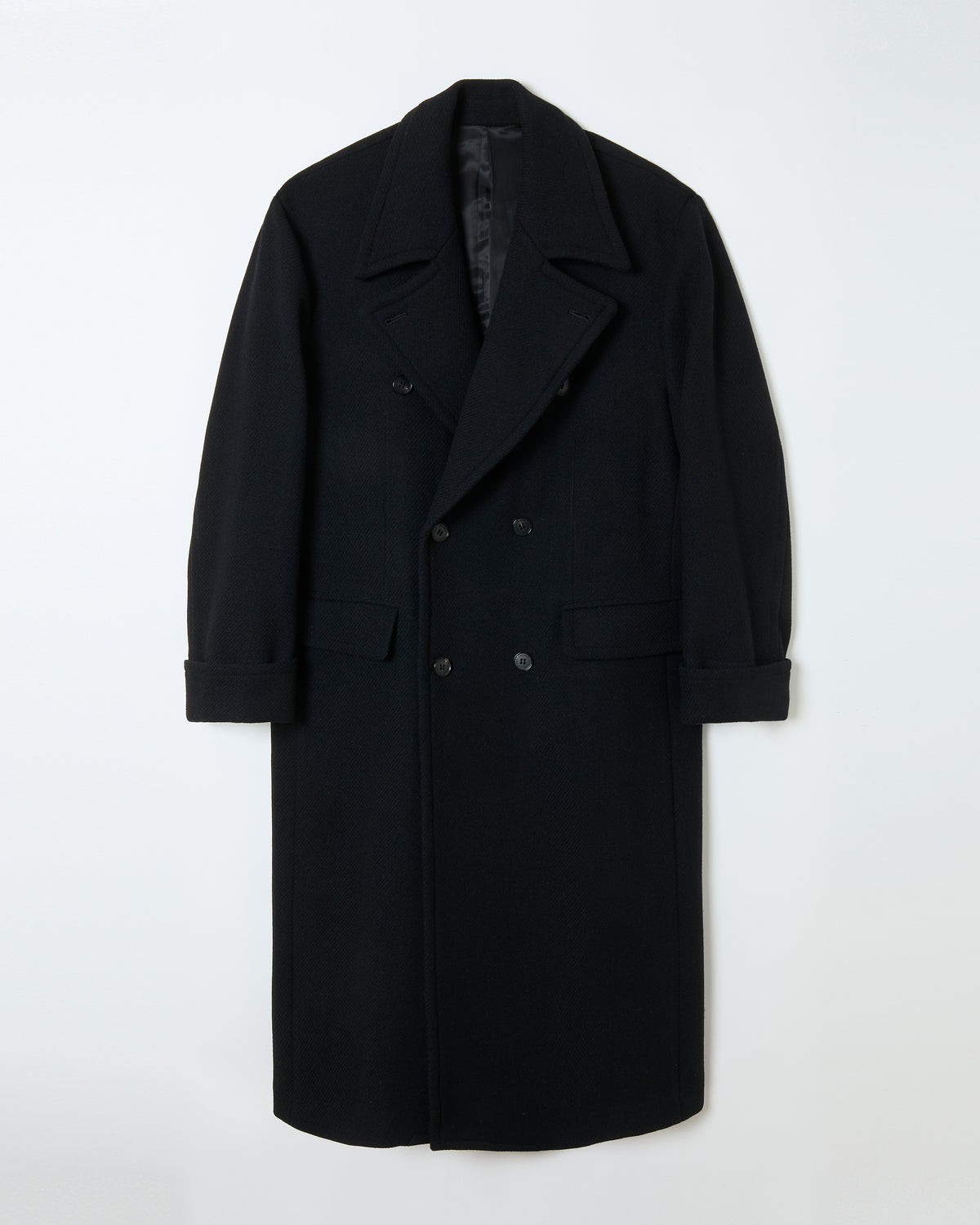 Tweed Long Coat _ BLACK