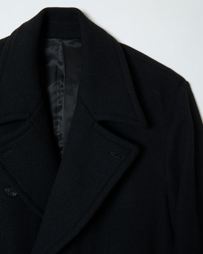 Tweed Long Coat _ BLACK