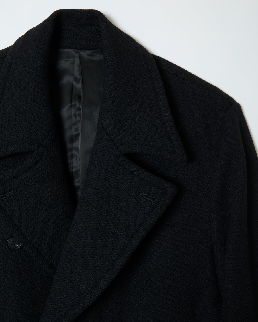 Tweed Long Coat _ BLACK