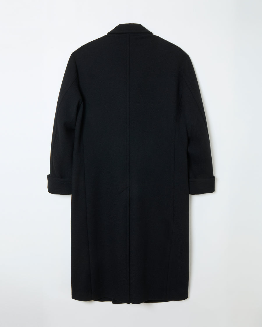 Tweed Long Coat _ BLACK
