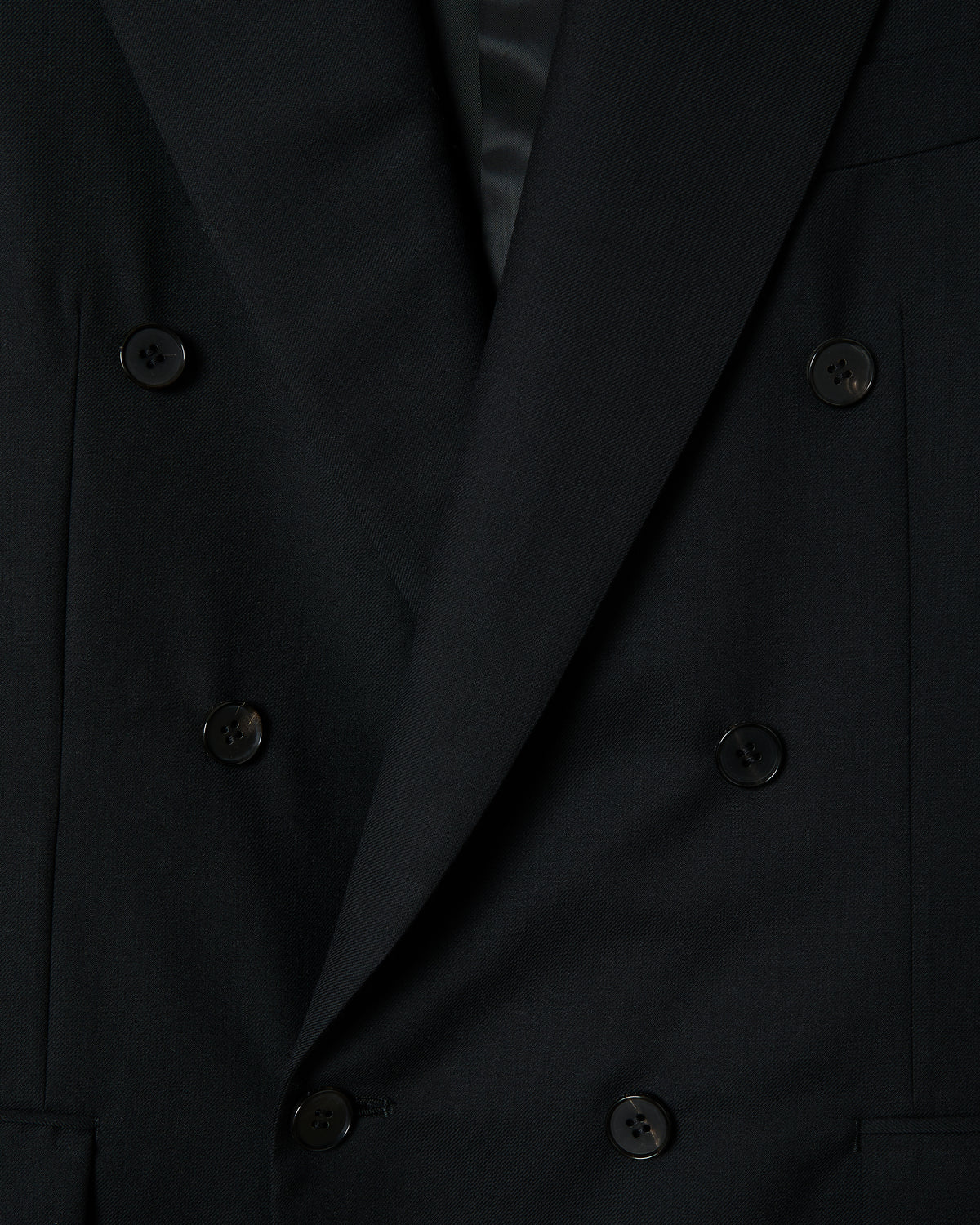 Black Wool Double Breasted Jacket _ BLACK