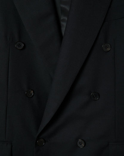Black Wool Double Breasted Jacket _ BLACK