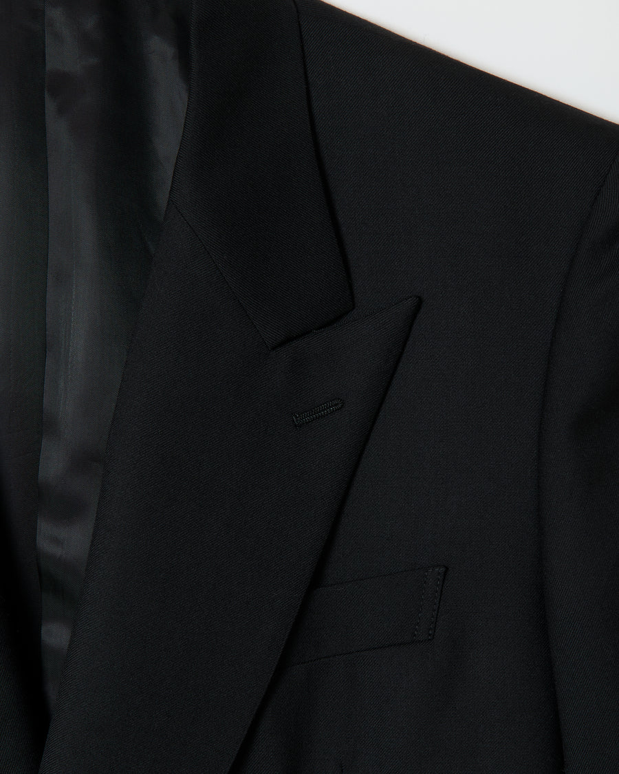 Black Wool Double Breasted Jacket _ BLACK