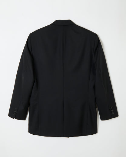 Black Wool Double Breasted Jacket _ BLACK