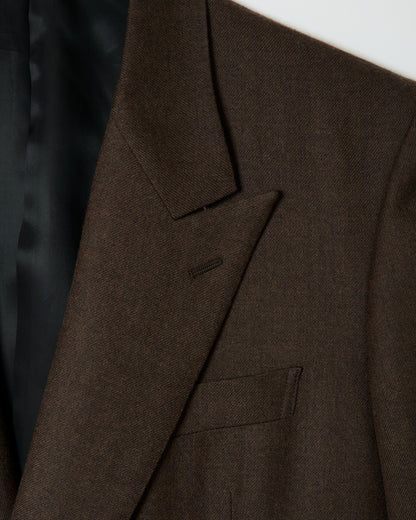 Wool Double Breasted Jacket _ BROWN