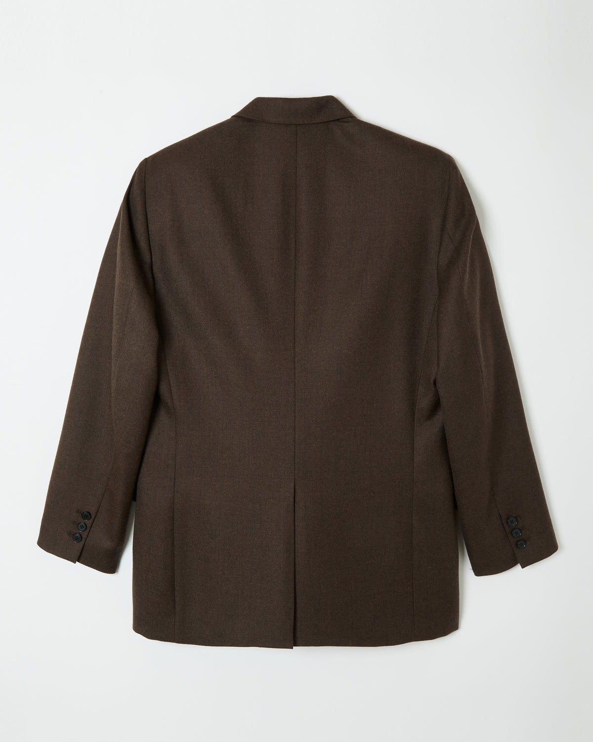 Wool Double Breasted Jacket _ BROWN