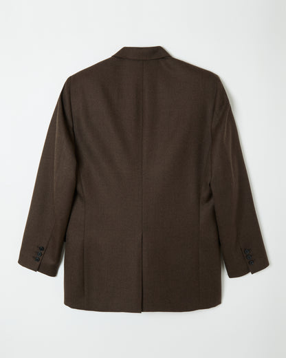 Wool Double Breasted Jacket _ BROWN