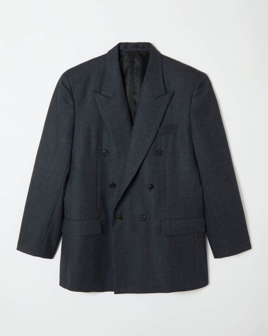 Wool Double Breasted Jacket _ GREY