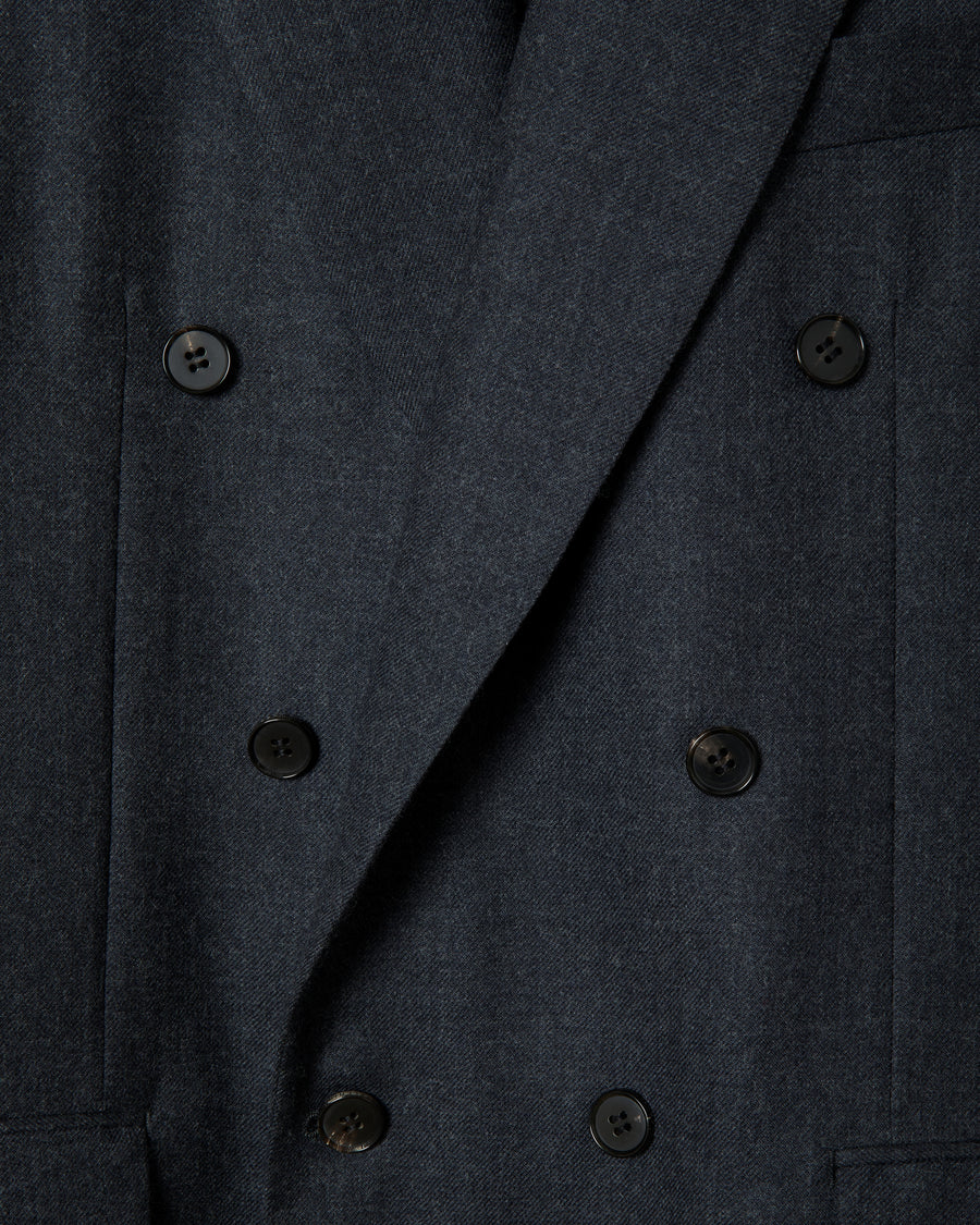 Wool Double Breasted Jacket _ GREY