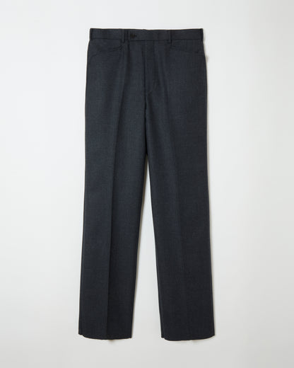 Wool Straight Trousers _ GREY