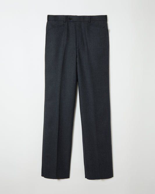 Wool Straight Trousers _ GREY