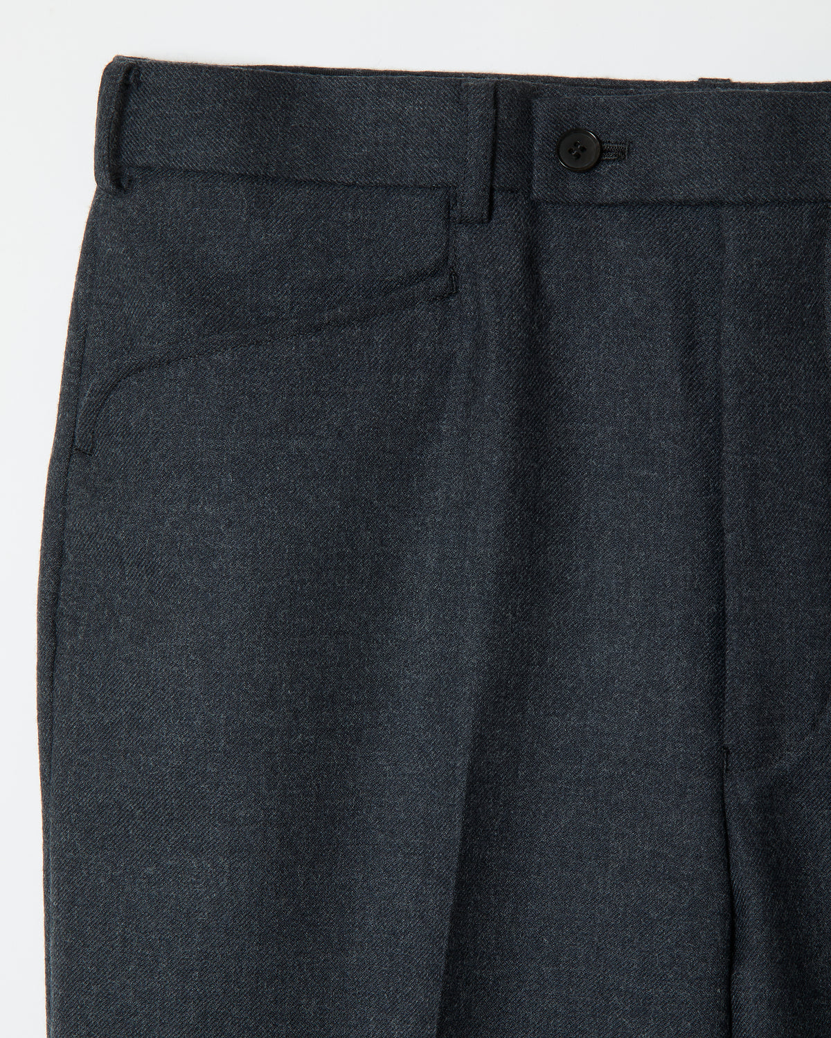 Wool Straight Trousers _ GREY