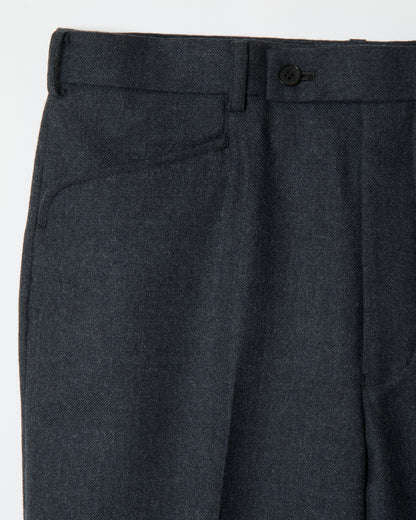 Wool Straight Trousers _ GREY
