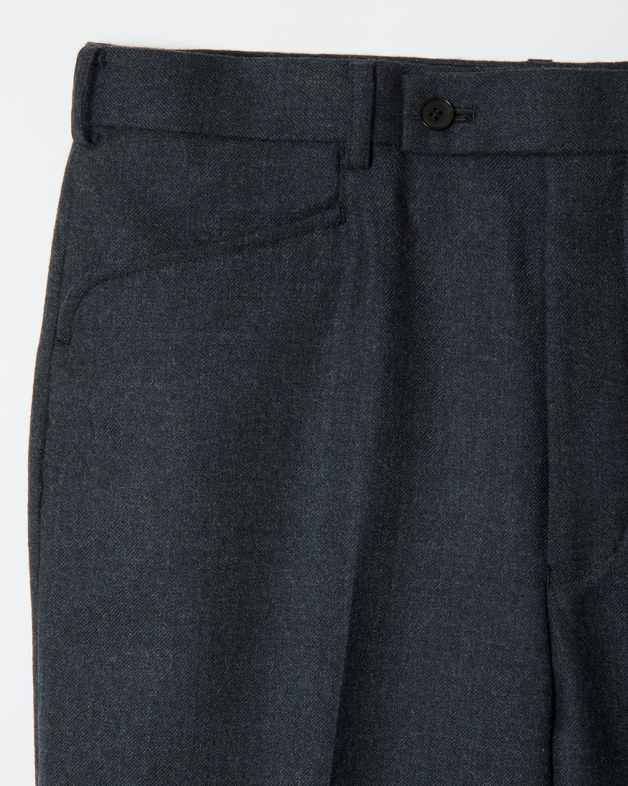 Wool Straight Trousers _ GREY